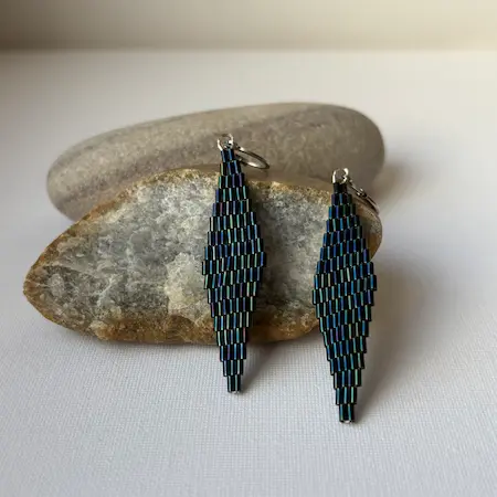 Metallic Blue Earrings