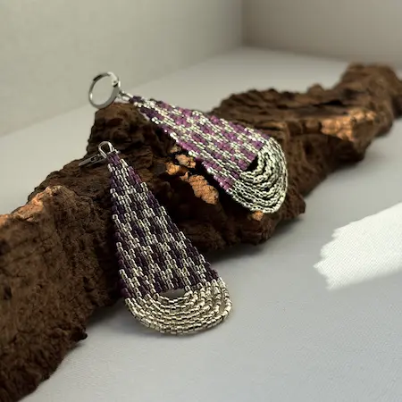 Silver Grape Earrings